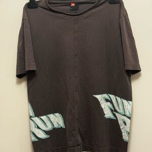 Diesel Dark Gray 'Fun Run' Graphic Tee